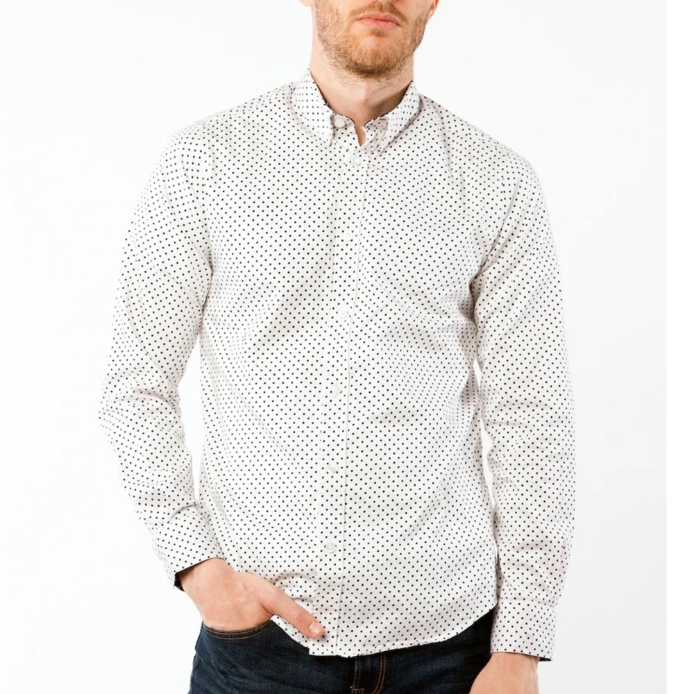NWT Perry Ellis Portfolio Performance Tech Dress Shirt Modern Fit 17.5 34/35